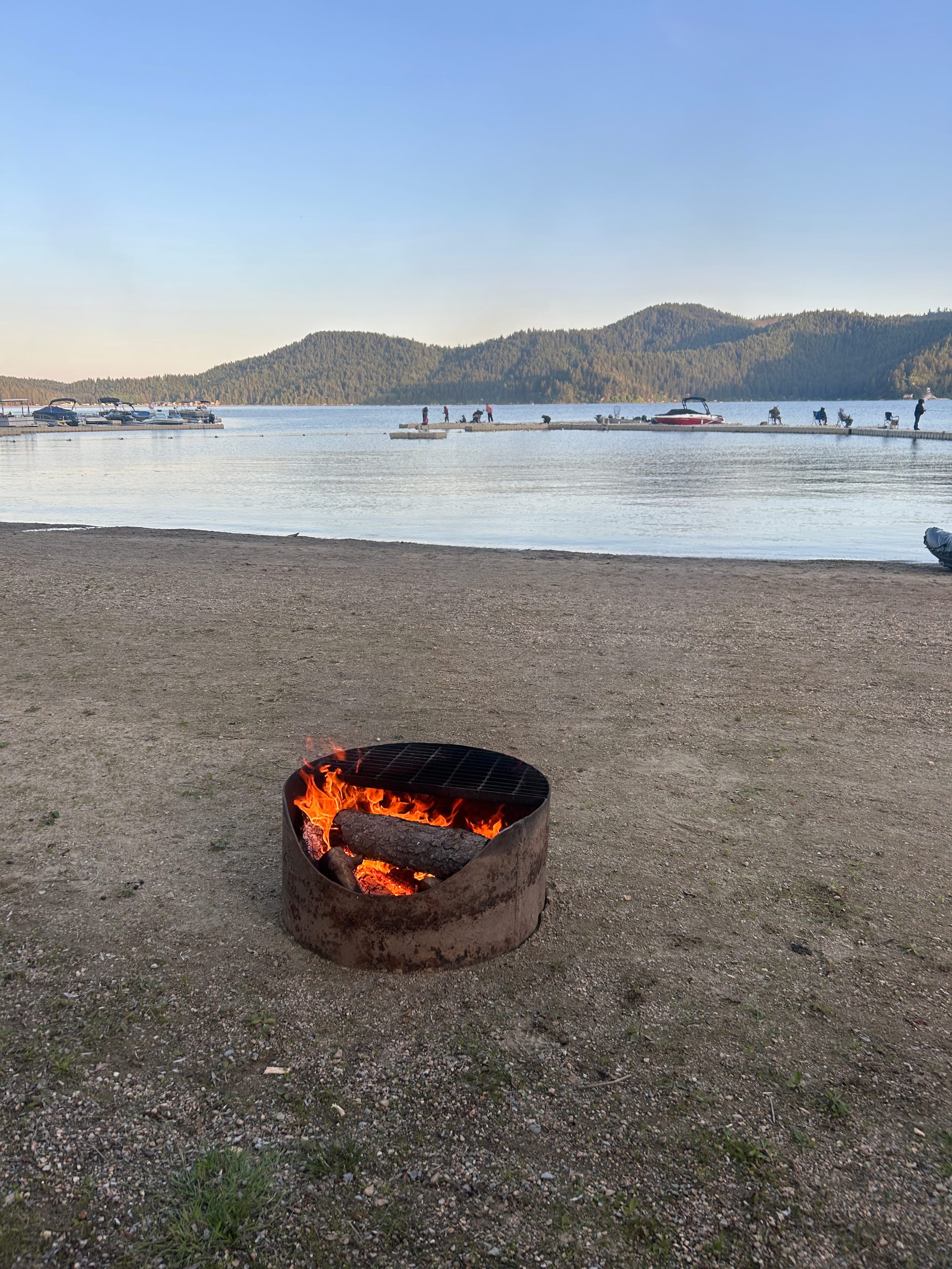 Beach fire pit area