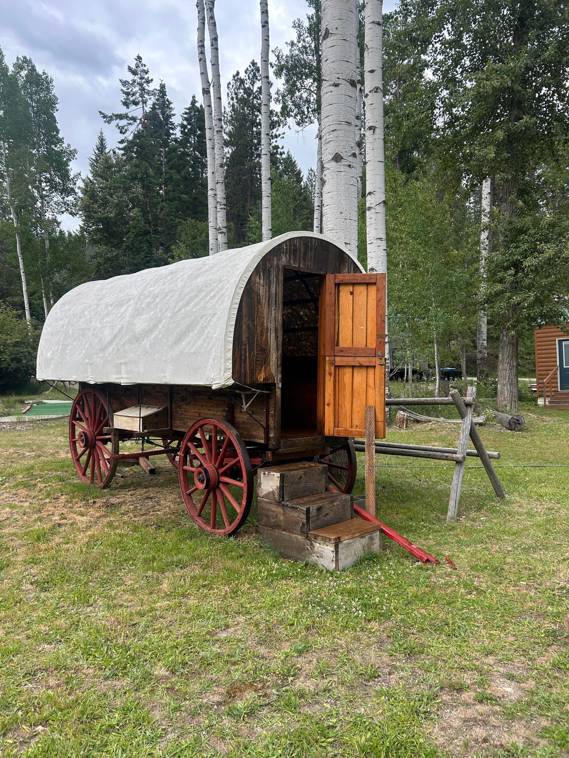 Historic wagon display